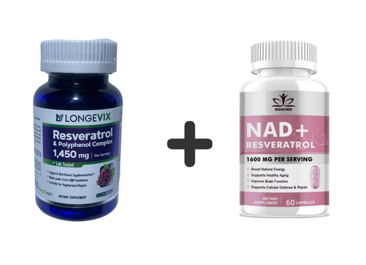 Pack NAD+ + Resveratrol Longevix 60 CAPS