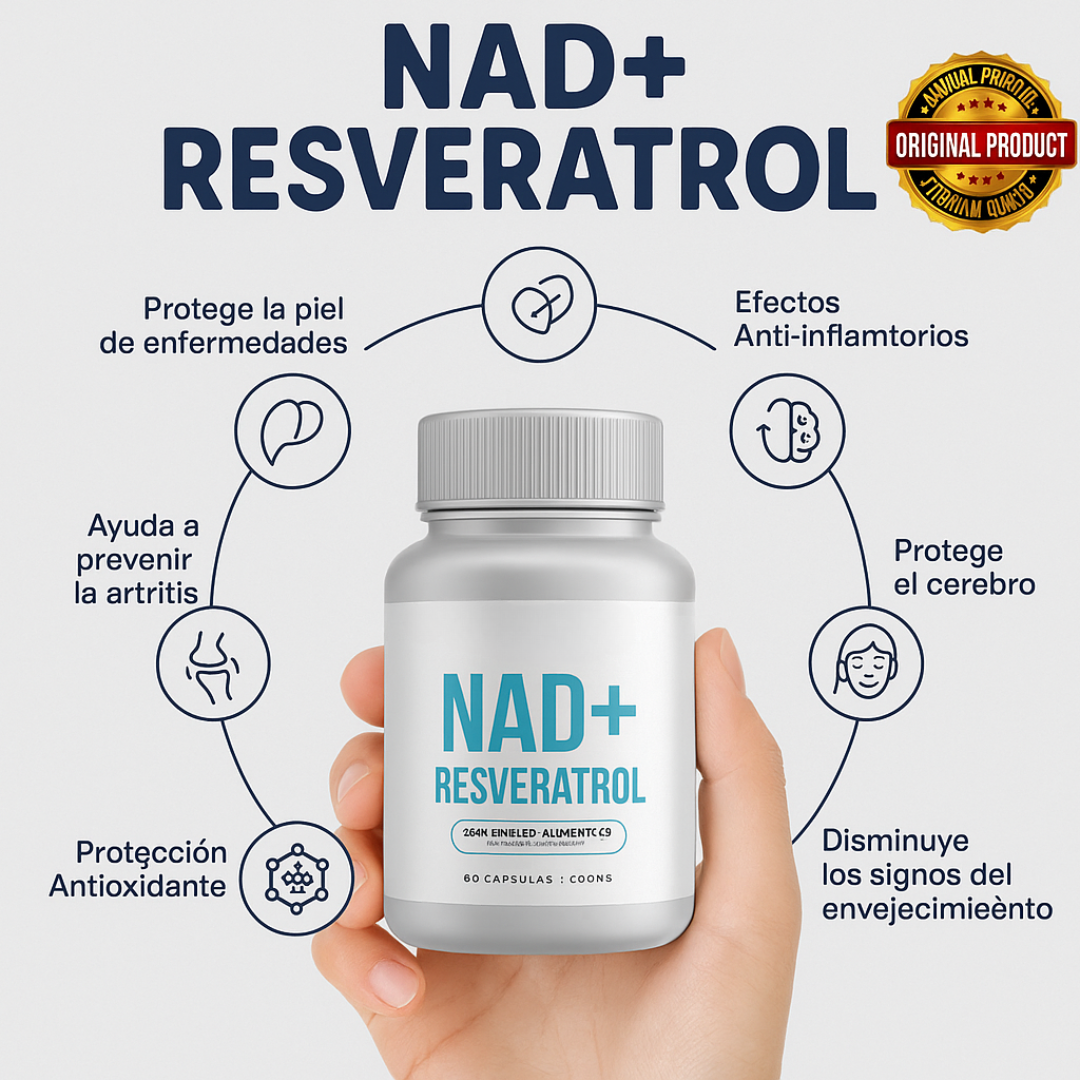 NAD + Resveratrol – Antioxidante Celular y Energía Vital